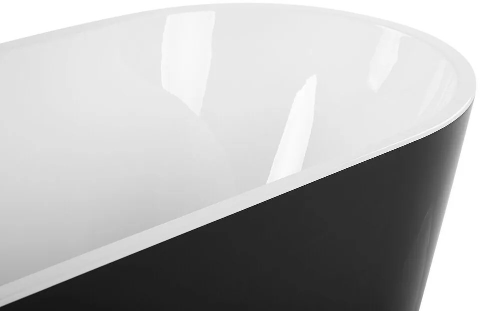 Banheira autónoma em acrílico preto 170 x 72 cm HAVANA Beliani