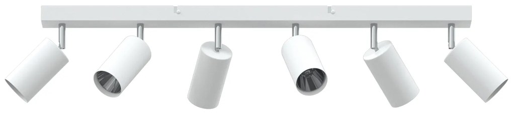 Spotlight de Teto 6 Direções Ajustáveis Branco GU10