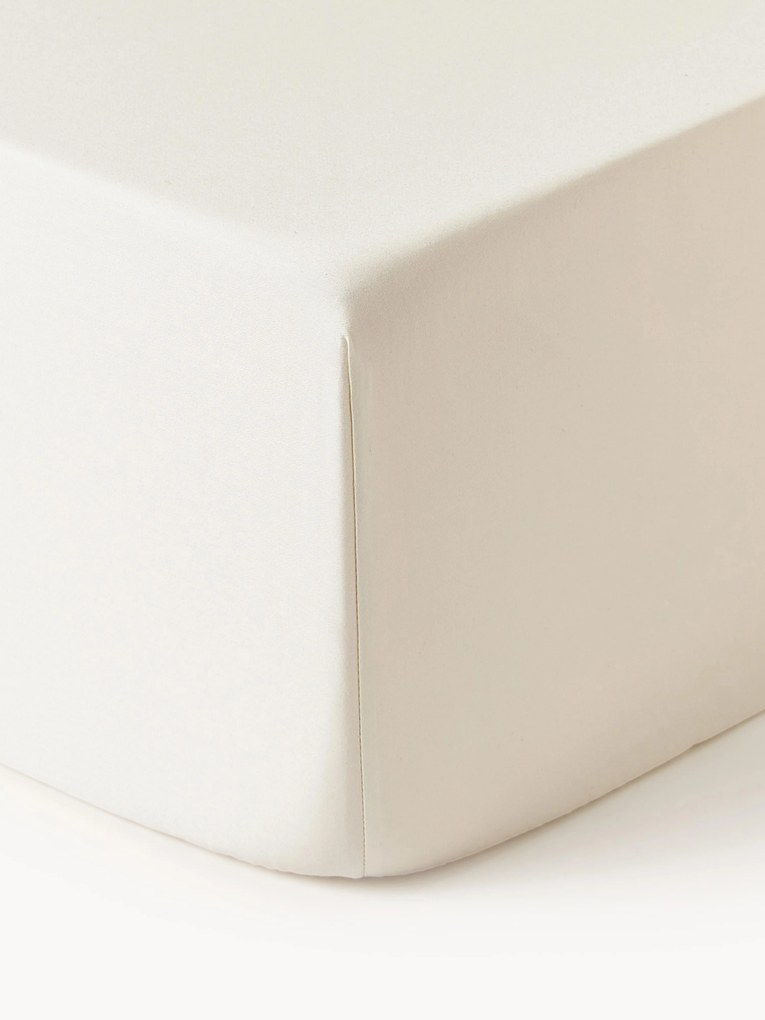 Lençol para cama de casal em cetim de algodão com elástico Premium