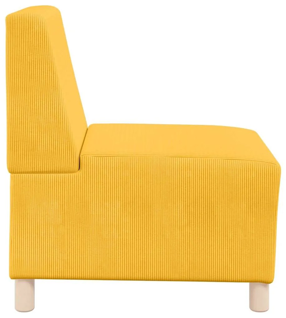 Poltrona 55 cm tecido corduroy amarelo-claro