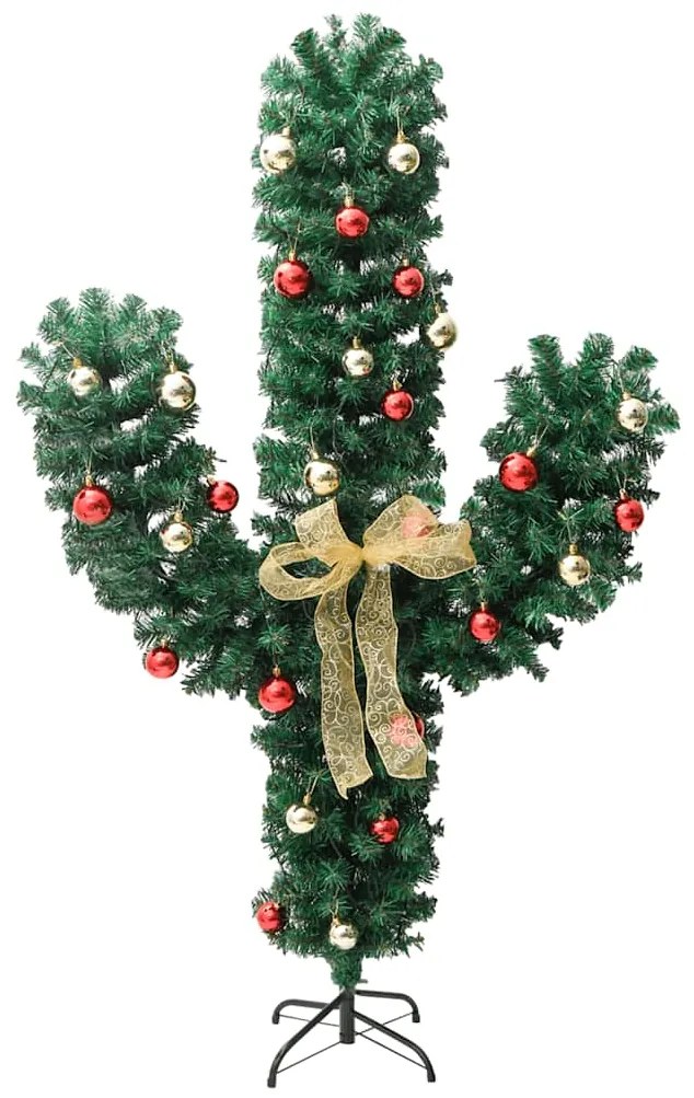 Cato de Natal com suporte e LEDs PVC 150 cm verde