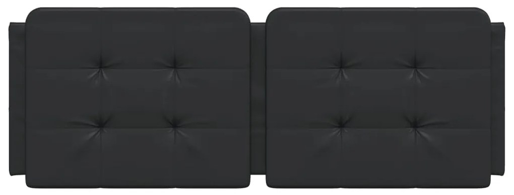Almofadão de cabeceira 140 cm couro artificial preto