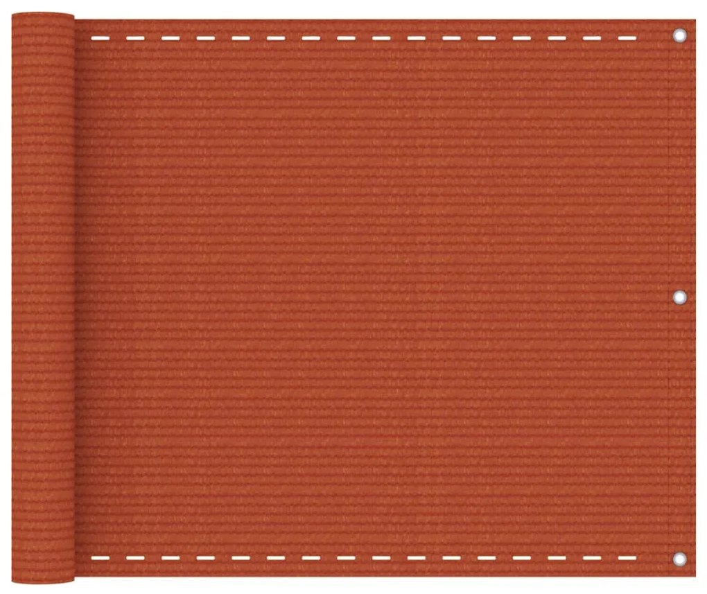 Tela varanda PEAD 75x400 cm laranja