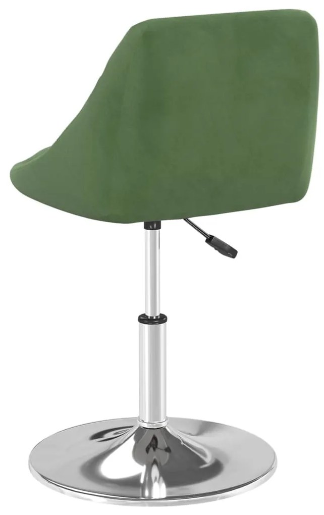 Cadeiras de jantar giratórias 6 pcs veludo verde-escuro