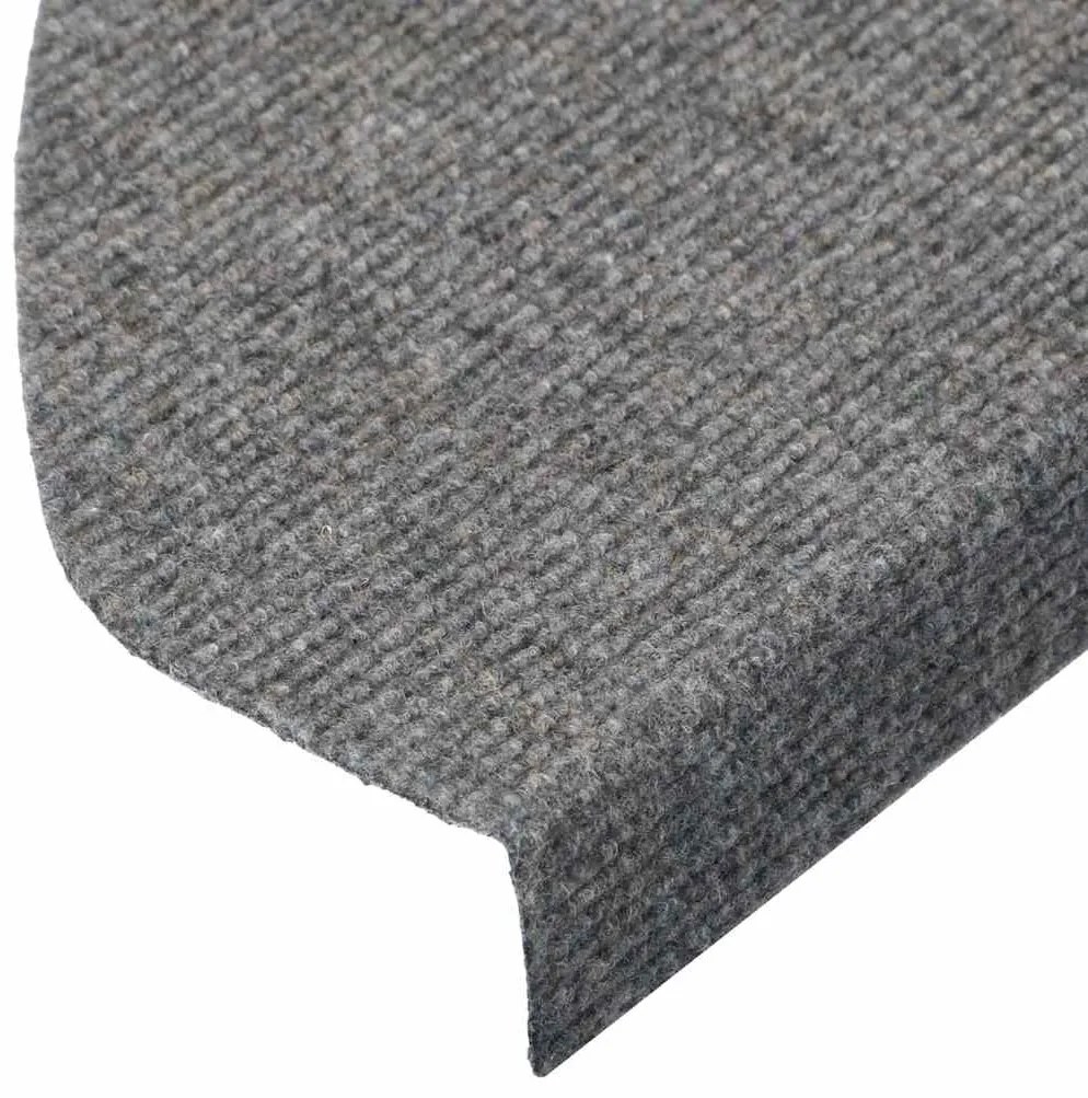 Tapetes de escada adesivos 30 pcs 65x22,5x3,5 cm cinzento