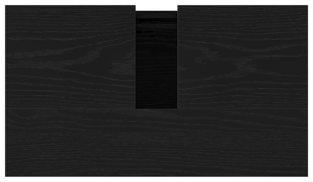 Armário de Pia de Banheiro Carvalho Preto 58x33x60 cm Madeira Engenhei