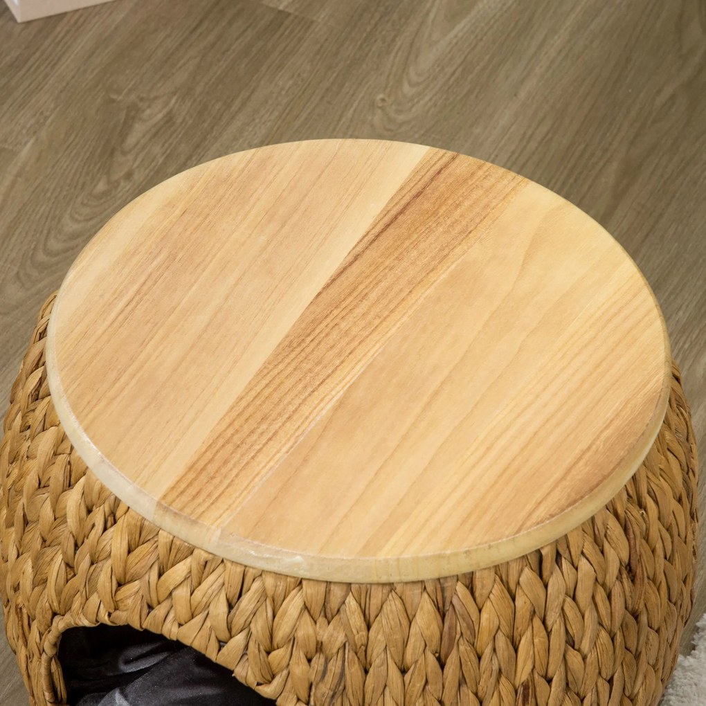 PawHut Caverna para Gatos Cama para Gatos com Almofada Lavável e Pés E