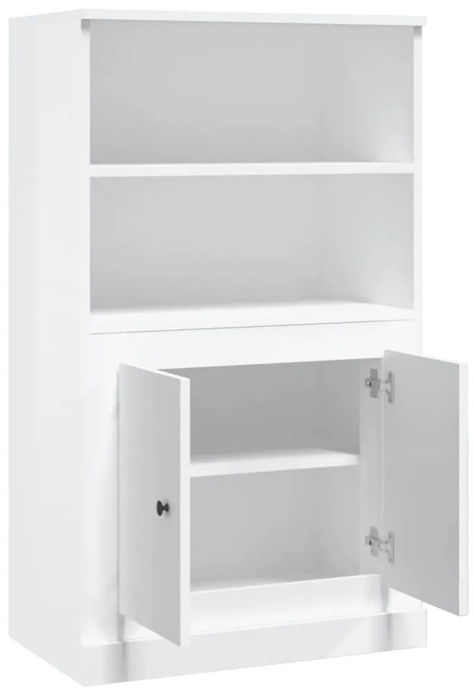 Armário alto derivados madeira 60x35,5x103,5cm branco brilhante