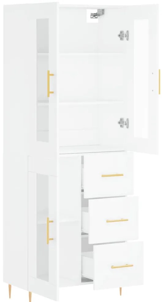 Armário alto 69,5x34x180 cm derivados de madeira branco