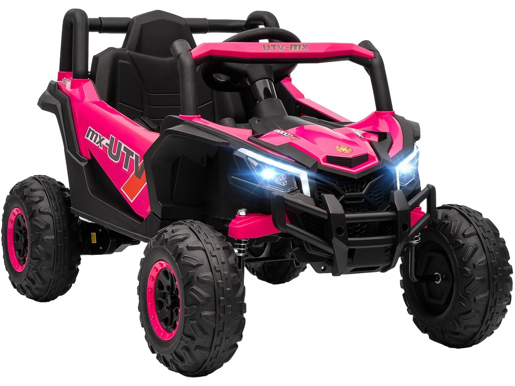 Carro Elétrico para Crianças 12V com 2 Motores Controlo Remoto 2,4G Velocidade até 7 km/h e USB 96x61x56 cm Rosa