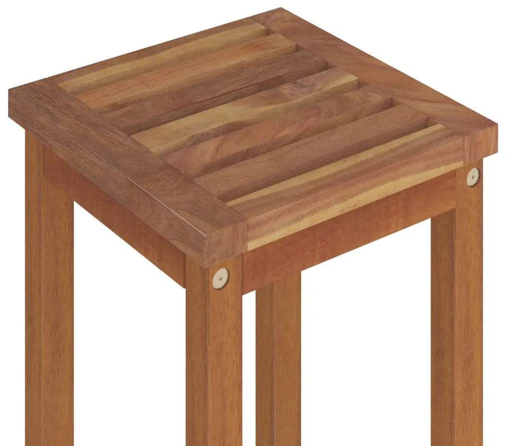 7 pcs Conjunto de bar para jardim madeira de acácia maciça