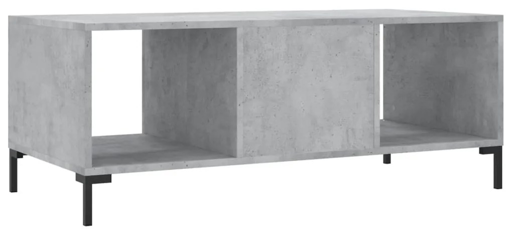 Mesa de centro 102x50x40 cm madeira processada cinza cimento