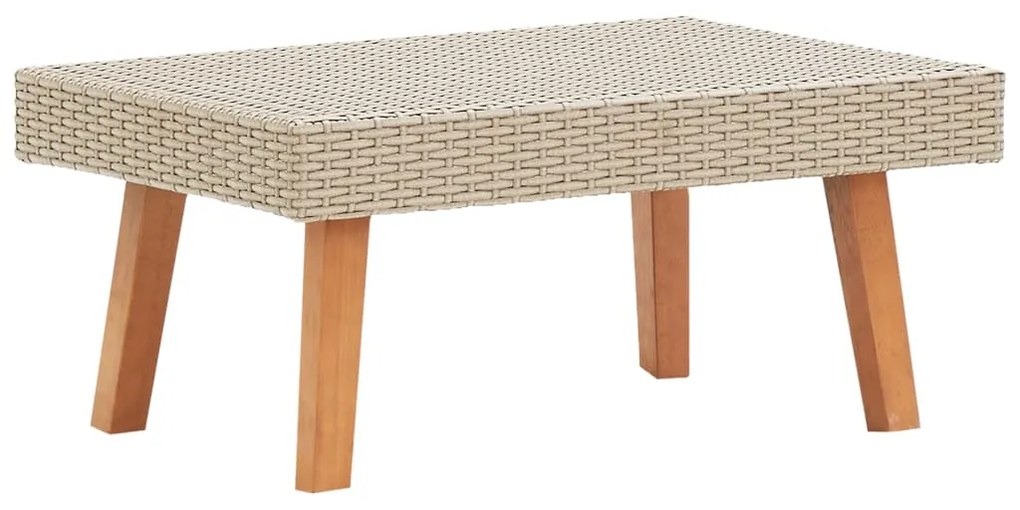 310221 vidaXL Mesa de centro para jardim vime PE bege