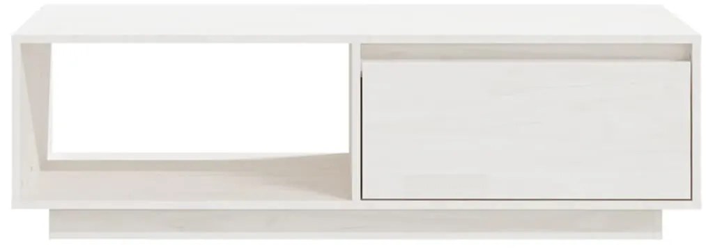Mesa de centro 110x50x33,5 cm madeira de pinho maciça branco