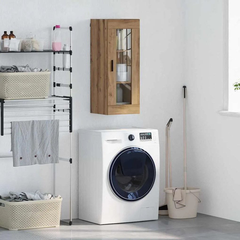 vidaXL Armário de parede Carvalho Artesanal 34,5 x 34 x 90 cm