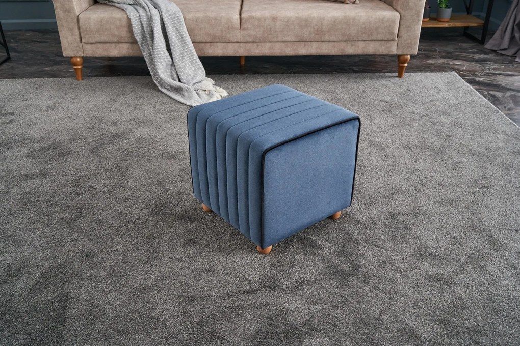 Pouffe Mona – Azul – 40x40x40 cm