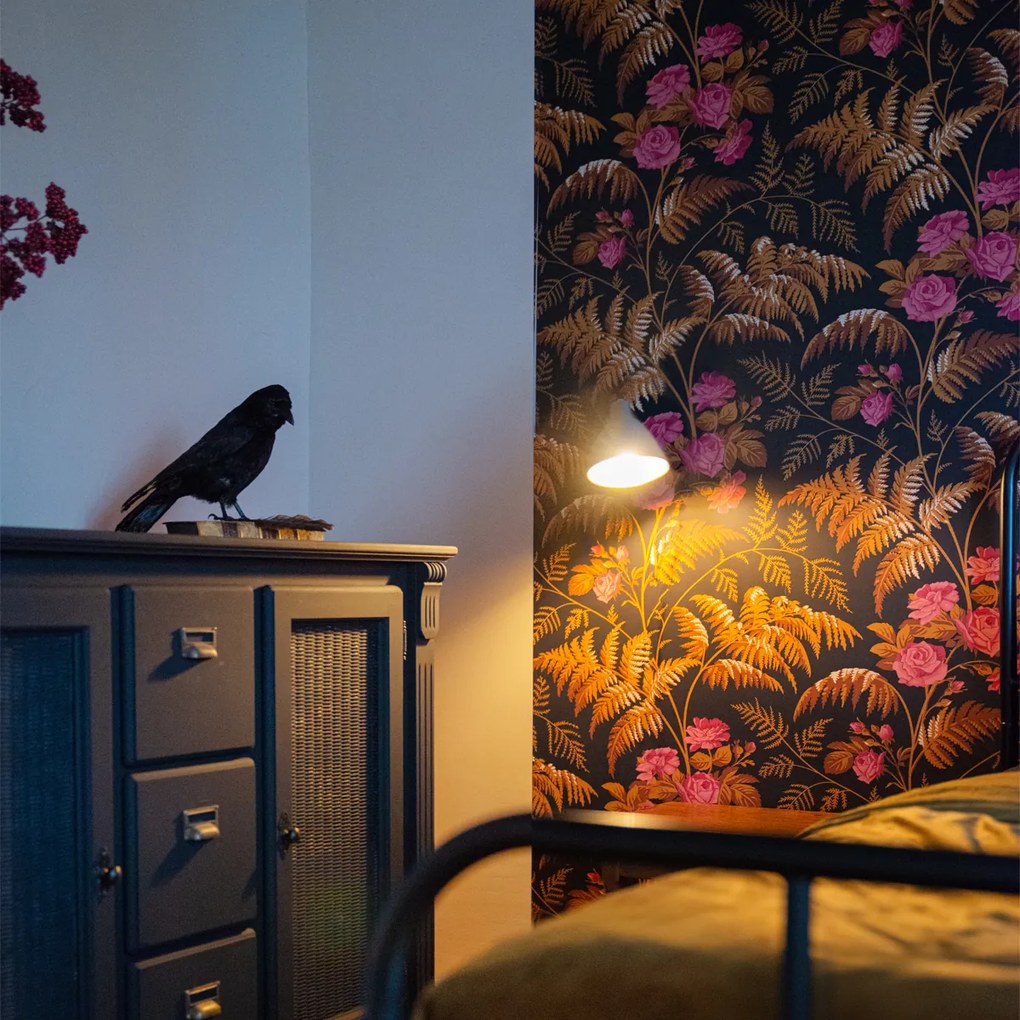 Candeeiro de parede industrial em betão com cobre ajustável - Liko