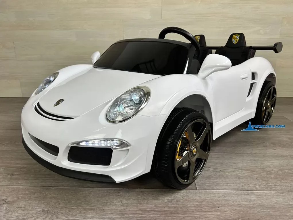 Carro elétrico para crianças Desportivo RUF CTR3 24V 2.4G MP4, Rodas de borracha, 2 lugares em pele sintética Branco