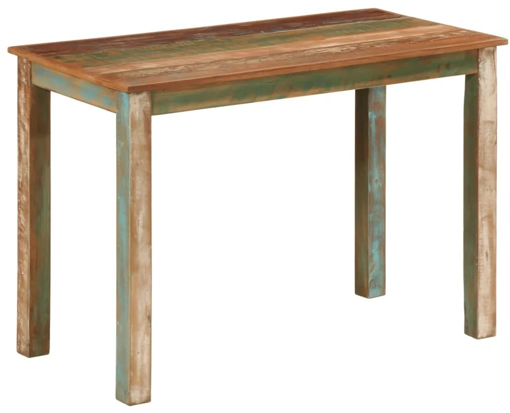 Mesa de jantar 110x55x76 cm madeira recuperada maciça