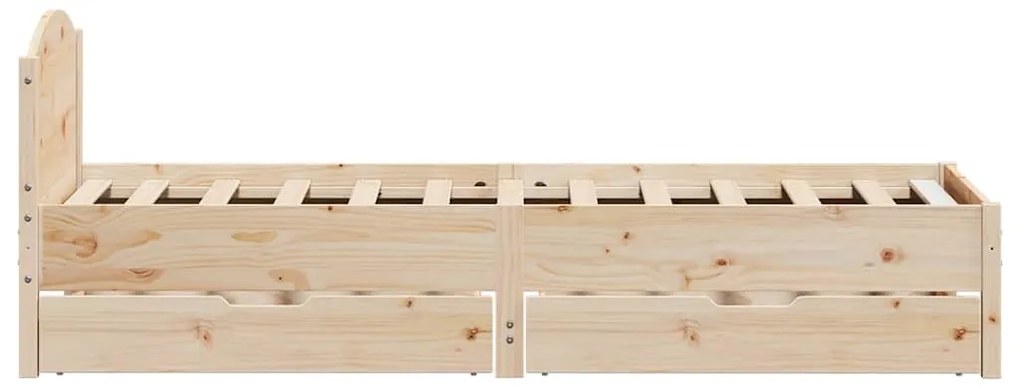 Cama sem colchão 90x190 cm madeira de pinho maciça