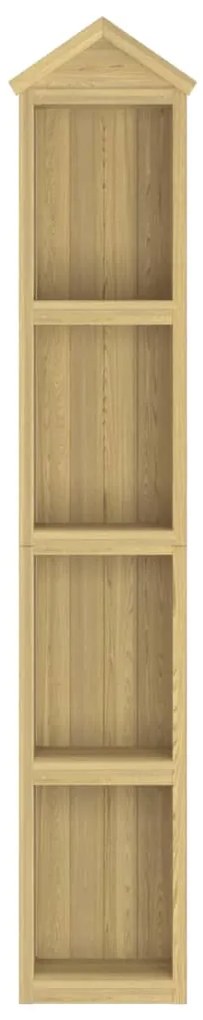 Abrigo p/ ferramentas de jardim 40x33x222 cm pinho impregnado
