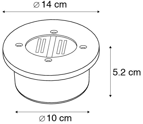 Foco de solo com LED a energia solar IP44 - Tiny Design,Moderno