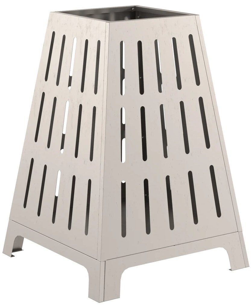 Fogueira Quadrada vidaXL 50x50x70 cm em Aço Envelhecido