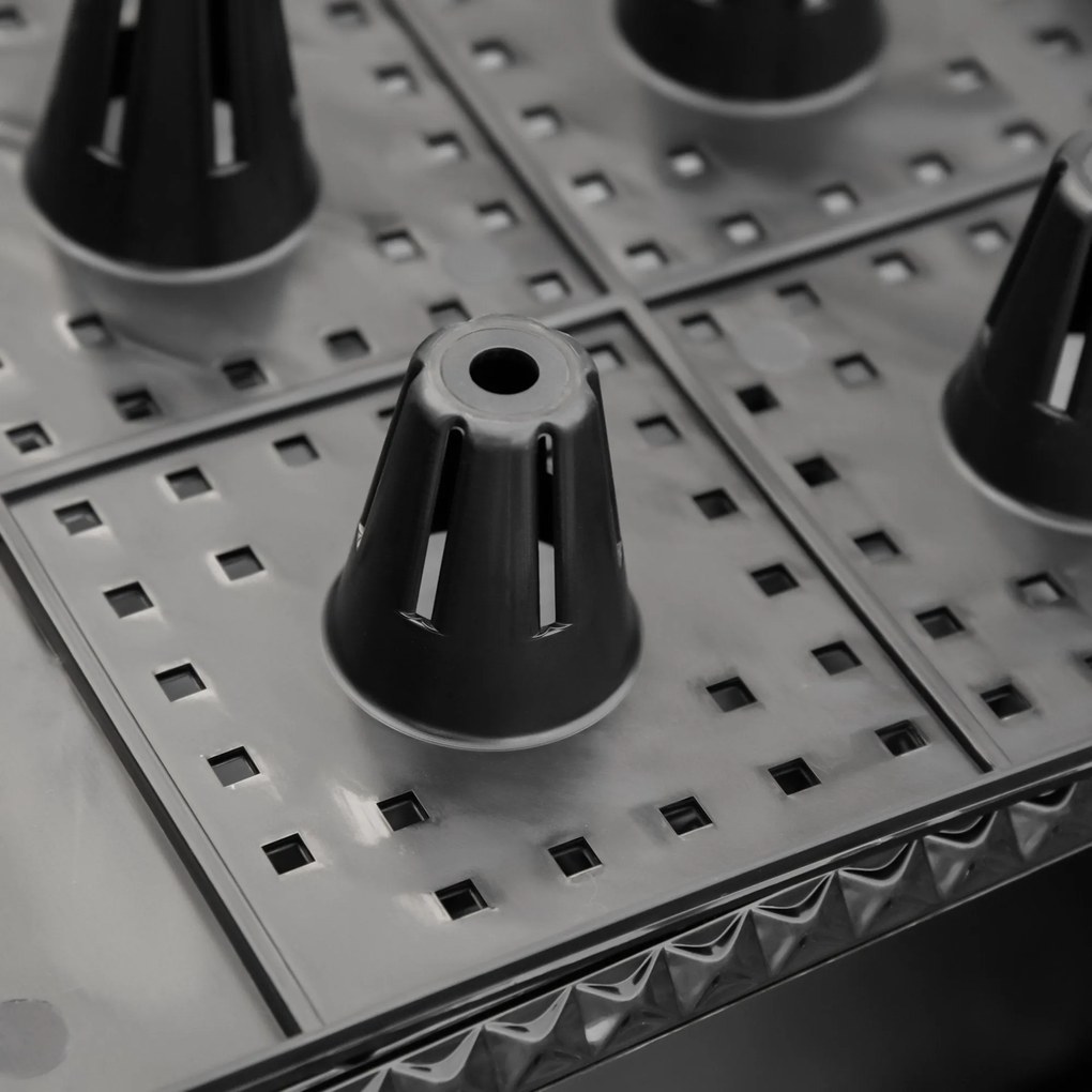 Floreira de Plástico com Rodas Floreira de Jardim com Orifícios de Dre