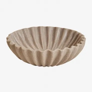 Avelin Tigela Decorativa Em Resina Ø25 Cm & Castanho Areia Claro - Sklum
