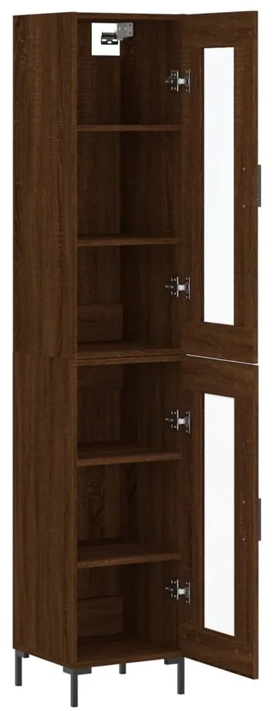 Vitrine Brenna de 180 cm - Castanho - Design Nórdico