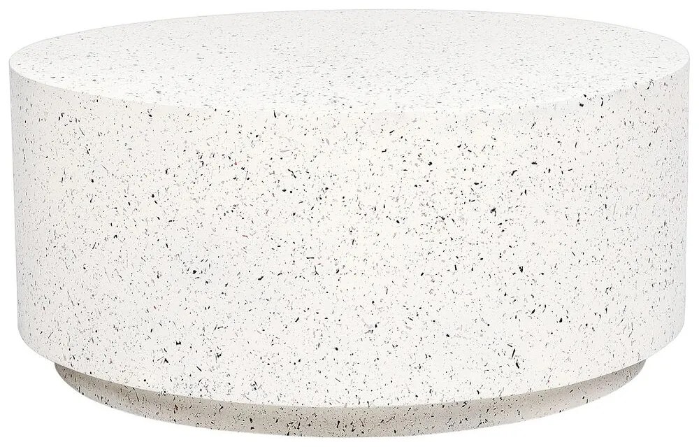 Mesa de centro branca com efeito terrazzo TREZZO Beliani