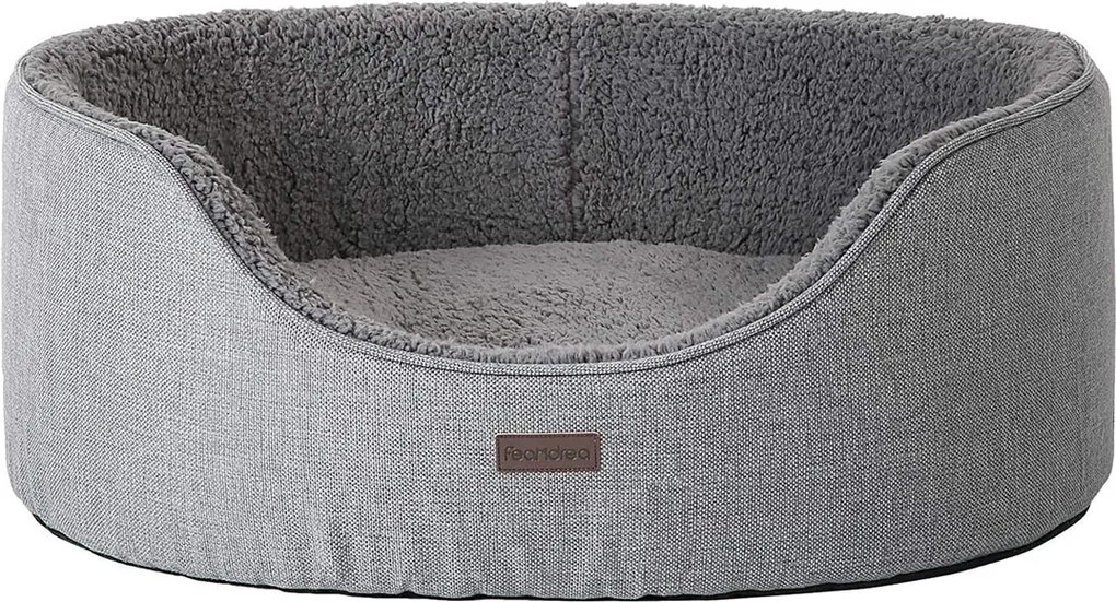 Cama para cães lavável 73 x 60 x 27 cm cinzento