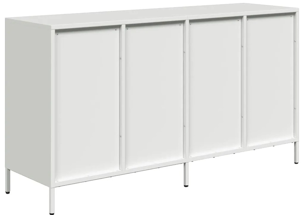 Aparador 135x39x73,5 cm aço laminado a frio branco