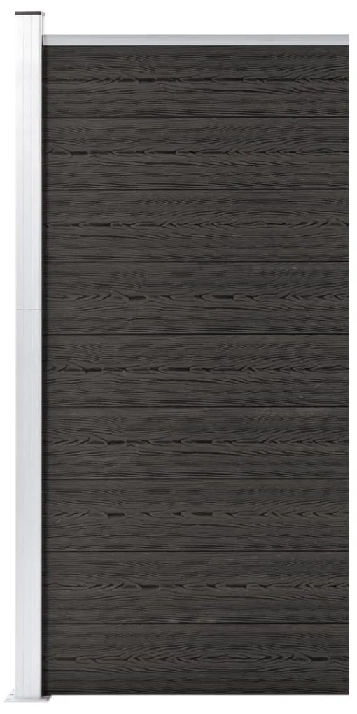 Painel de cerca 95x186 cm WPC cinzento
