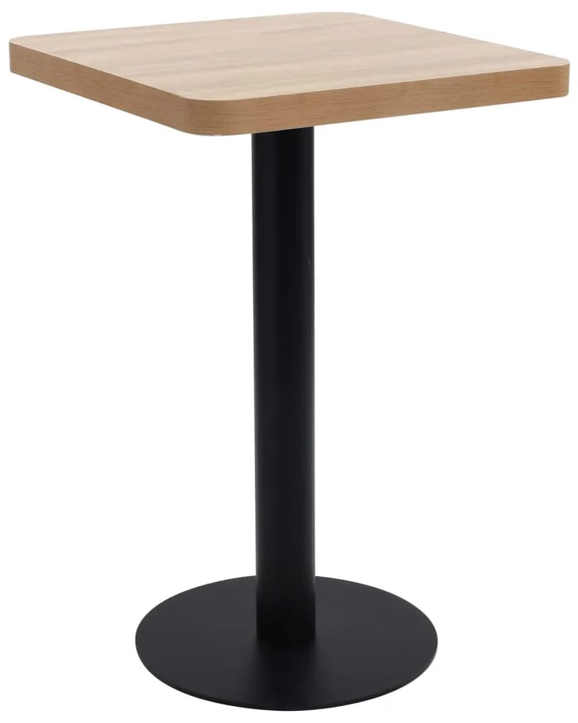 Mesa bistrô 50x50 cm MDF castanho-claro