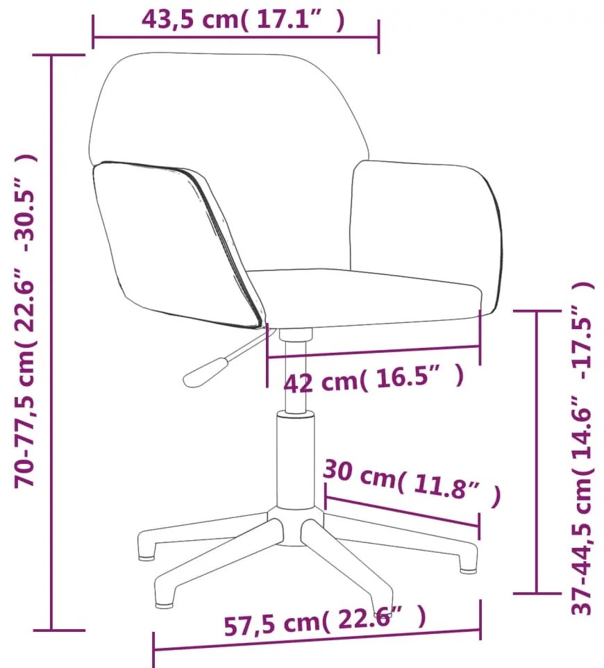 Cadeiras de jantar giratórias 2 pcs tecido cinzento-claro