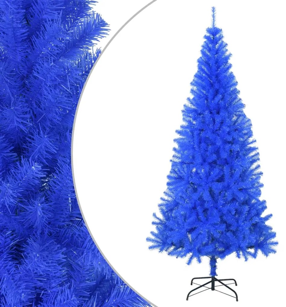 321005 vidaXL Árvore de Natal artificial com suporte 210 cm PVC azul