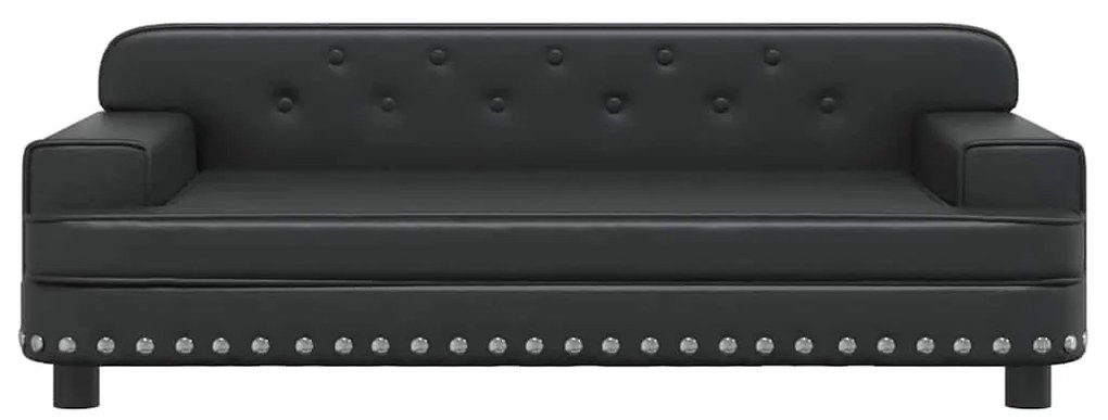 Sofá infantil 90x53x30 cm couro artificial preto