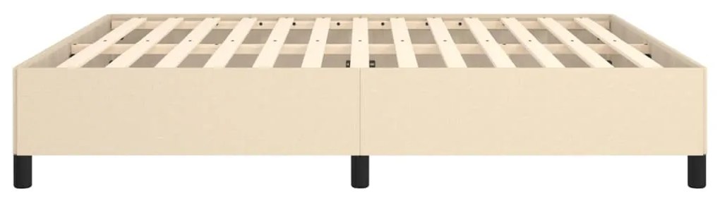 Estrutura de cama sem colchão 180x200 cm tecido cor creme