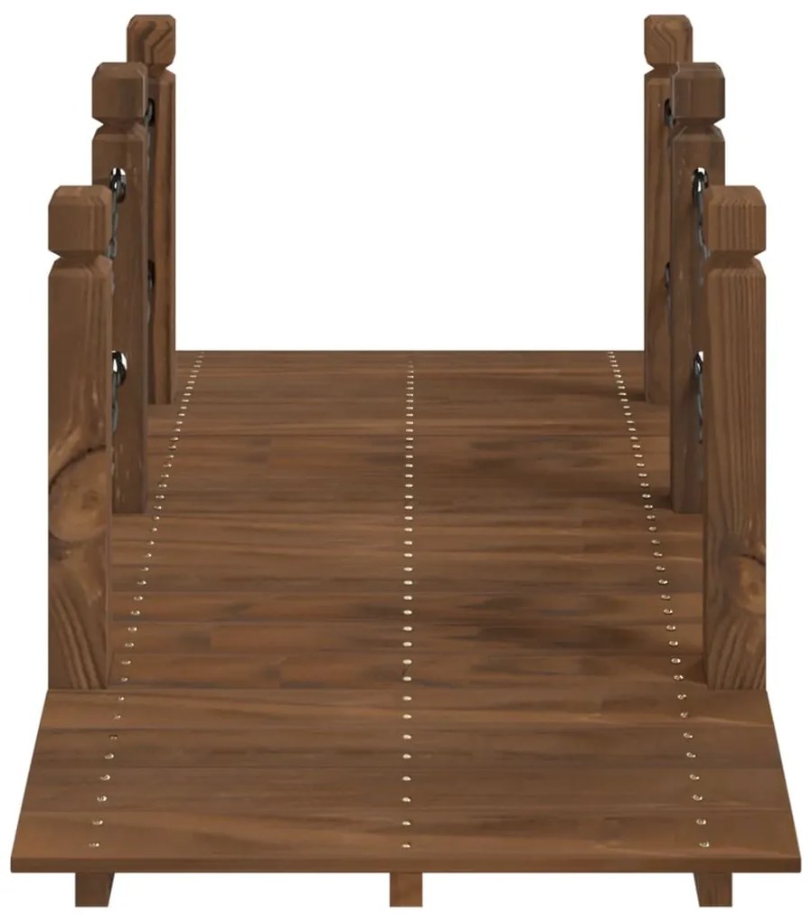 Ponte jardim c/ corrimões em corrente 150x67x56 cm abeto maciço