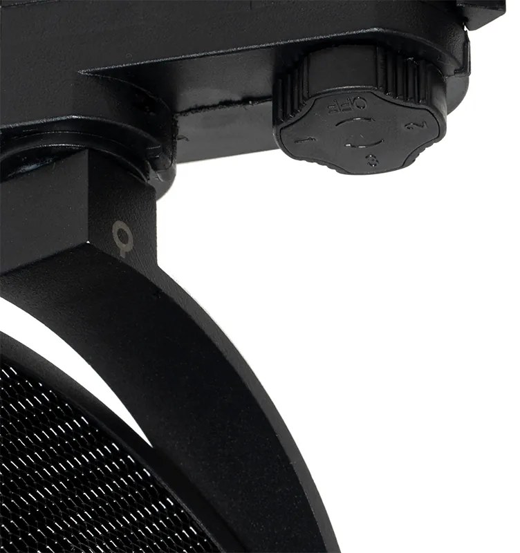 Projetores de calha modernos trifásicos pretos - Master 111 Honey