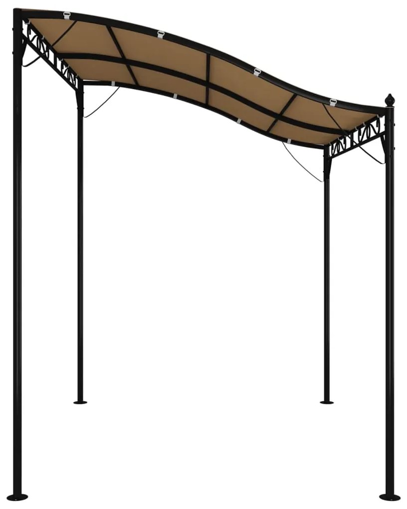 Toldo 2x2,3 m 180 g/m² tecido e aço cinzento-acastanhado