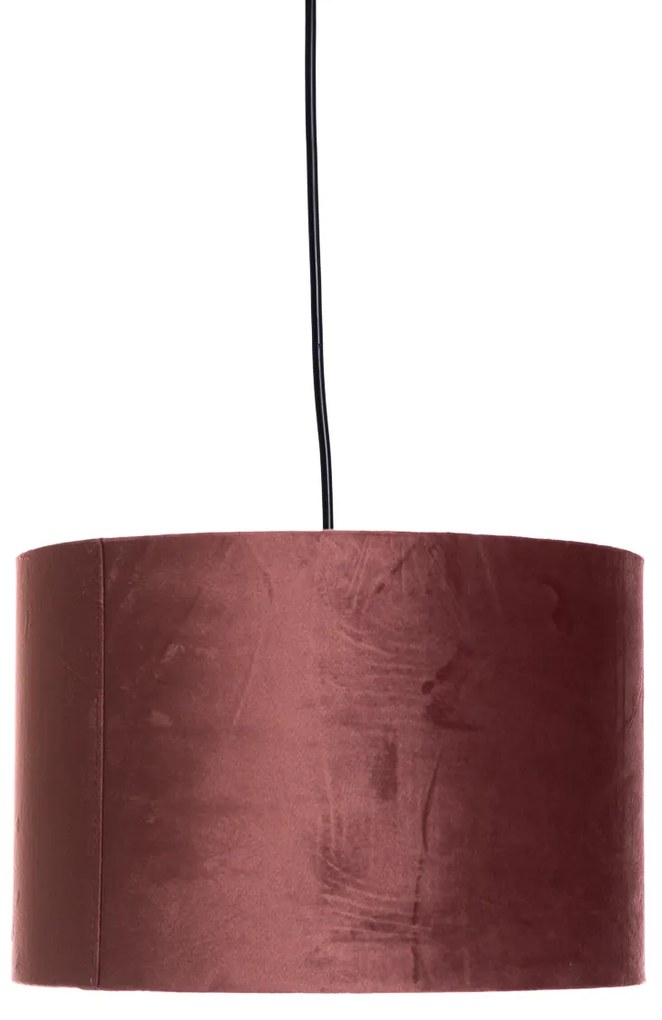Candeeiro de suspensão moderno rosa com dourado 30 cm - Rosalina Moderno