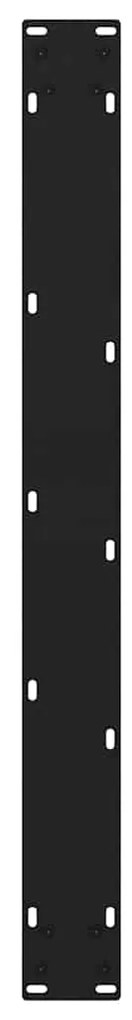 Pernas para mesa de jantar em V 3 peças, preto, 70x(72-73,3) cm, aço