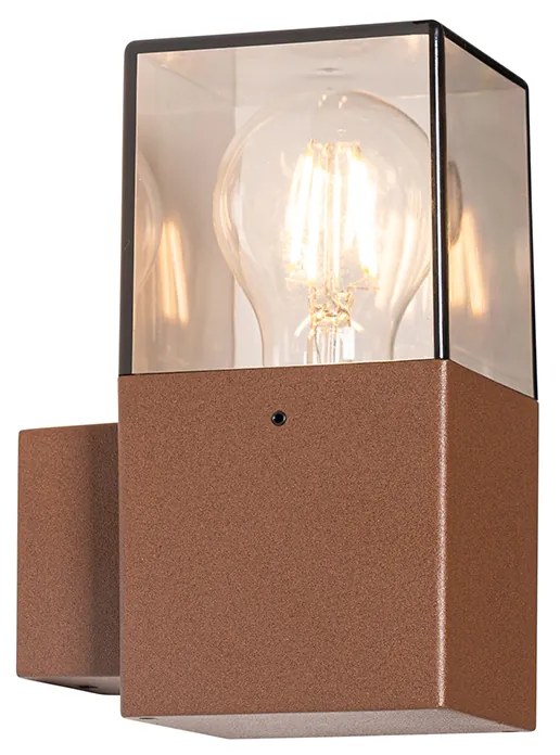 Candeeiro de parede exterior industrial castanho ferrugem IP44 - Denmark Industrial