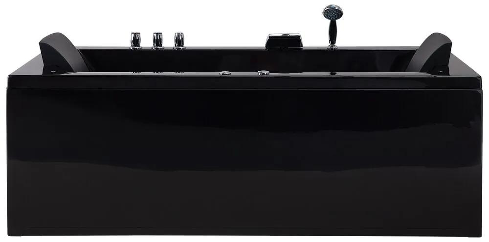 Banheira de hidromassagem versão à direita em acrílico preto 183 x 90 cm VARADERO Beliani
