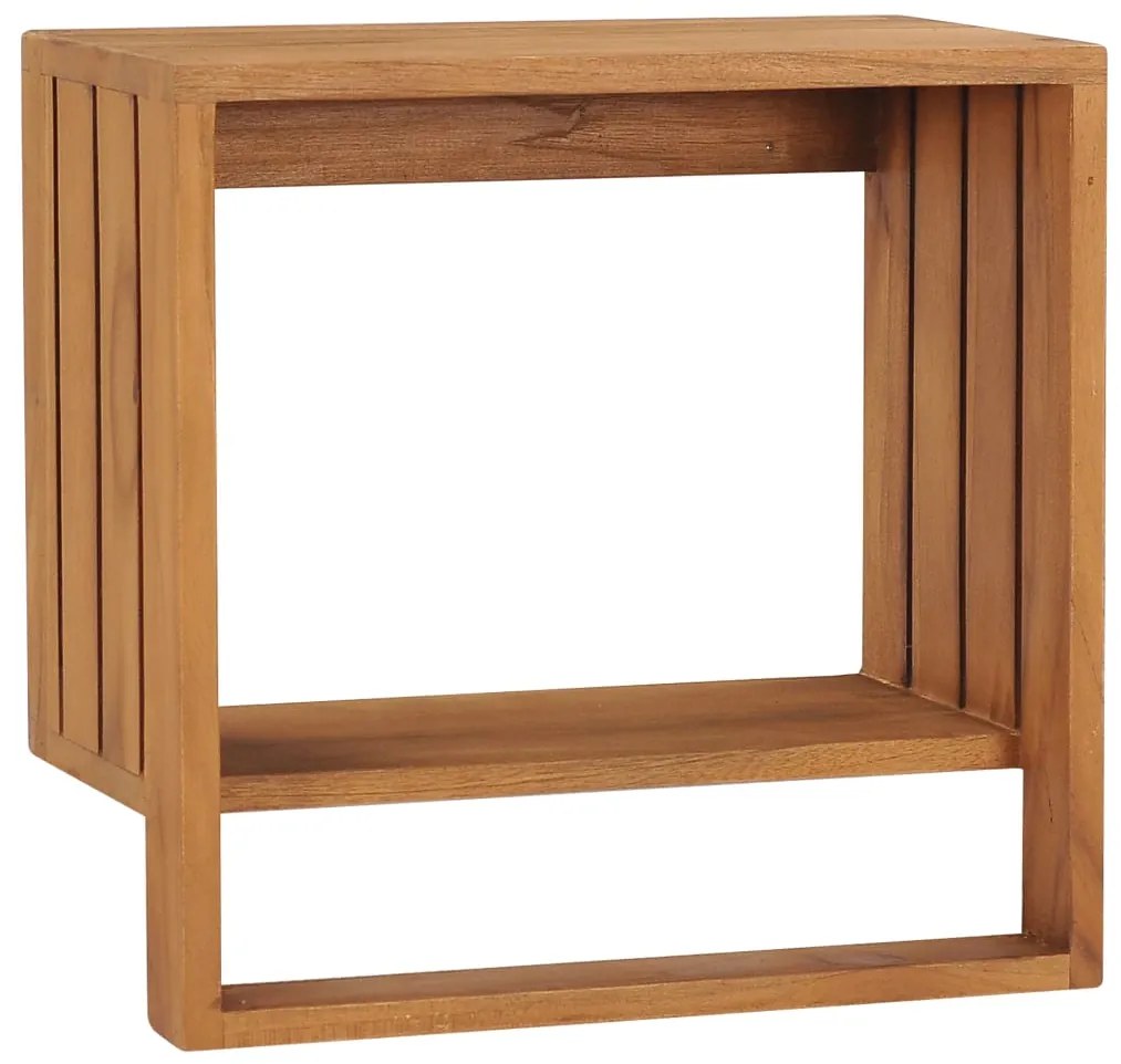 vidaXL Toalheiro de parede 35x20x35 cm madeira de teca maciça