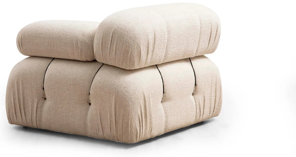 Sofá de 3 Lugares Bubble – Creme – 288x95x75 cm
