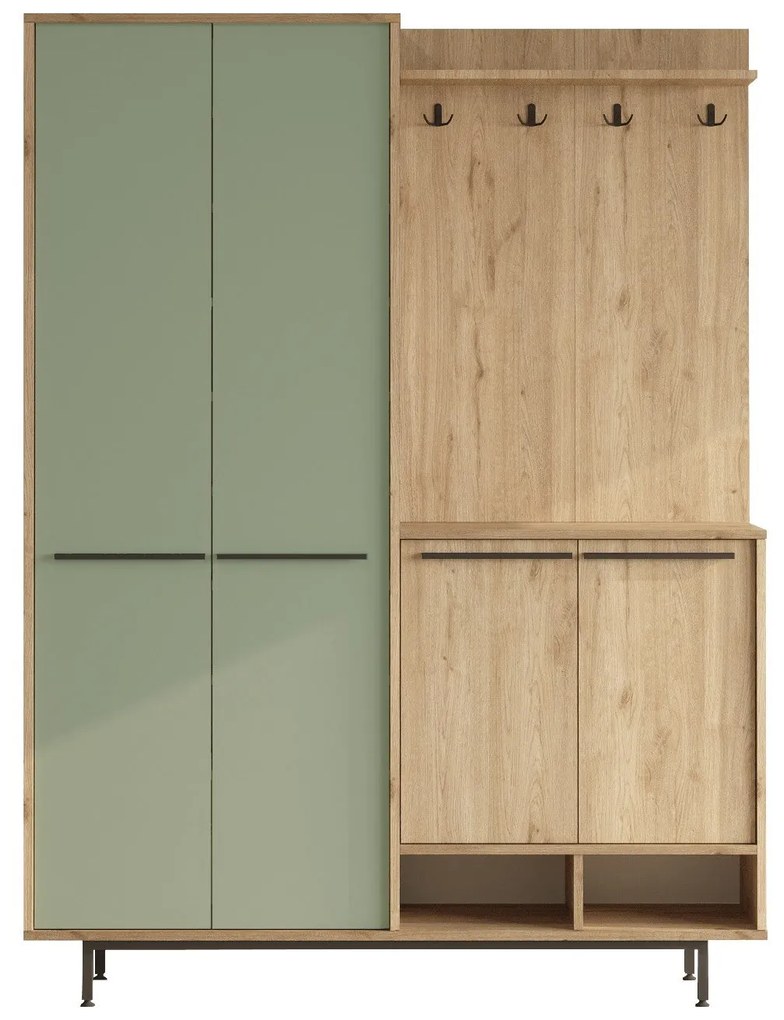 Cabide de Entrada OS1-SY – Carvalho Verde – 147,4x195,6x35,5 cm | Trib