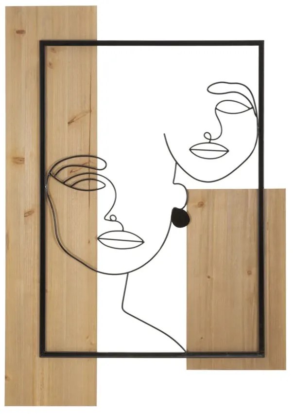 PAINEL DE PAREDE FERRO E MADEIRA CM 63X2X90